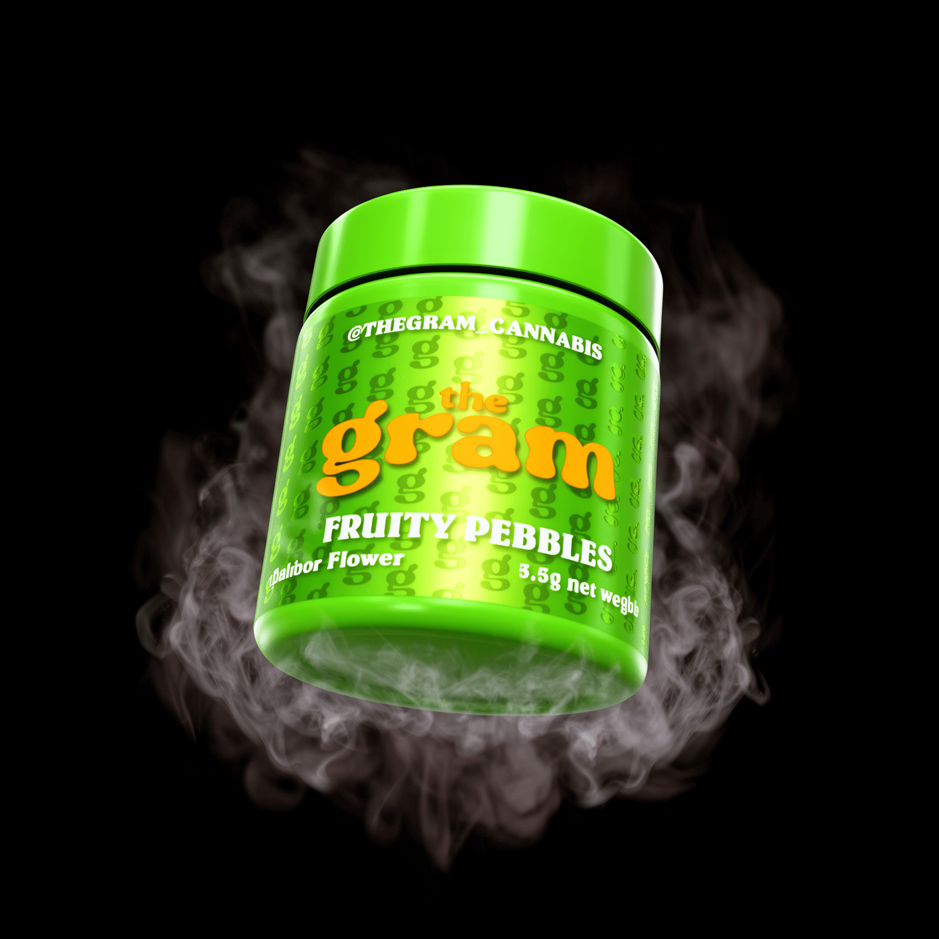 A high-resolution close-up of a dense, green cannabis flower bud with visible orange hairs.